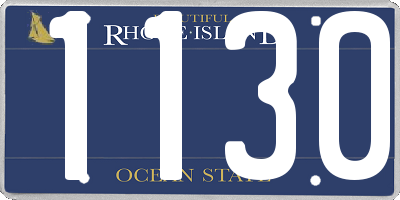 RI license plate 1130