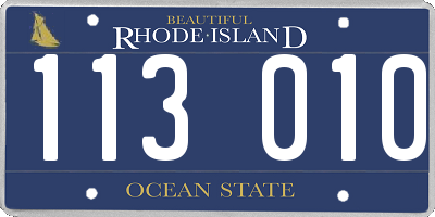 RI license plate 113010