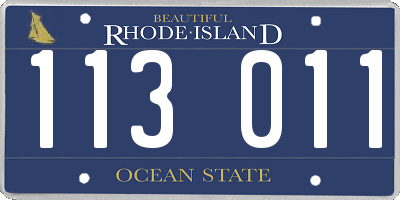 RI license plate 113011