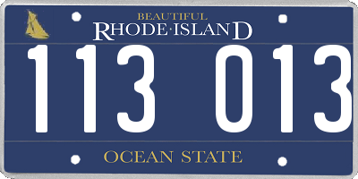 RI license plate 113013