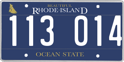 RI license plate 113014