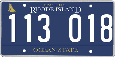 RI license plate 113018