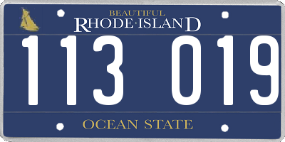 RI license plate 113019