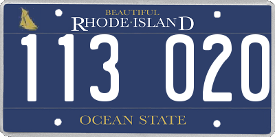 RI license plate 113020