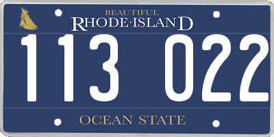 RI license plate 113022