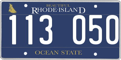 RI license plate 113050