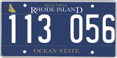 RI license plate 113056