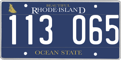 RI license plate 113065