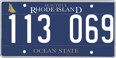 RI license plate 113069
