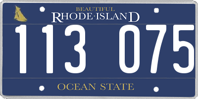 RI license plate 113075