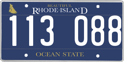 RI license plate 113088