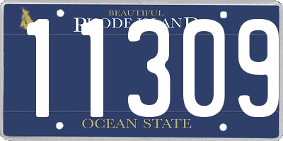 RI license plate 11309