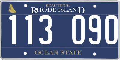 RI license plate 113090