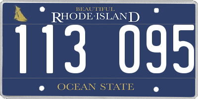 RI license plate 113095