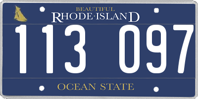 RI license plate 113097