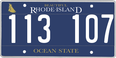 RI license plate 113107
