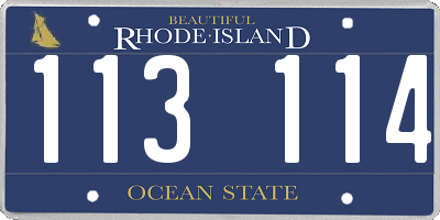 RI license plate 113114