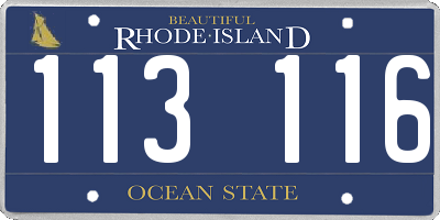 RI license plate 113116