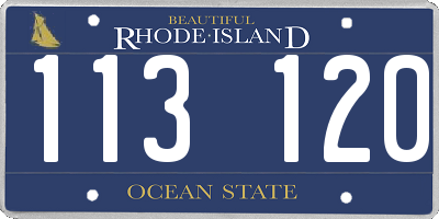 RI license plate 113120