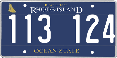 RI license plate 113124