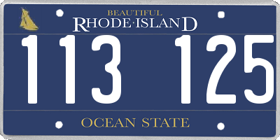 RI license plate 113125