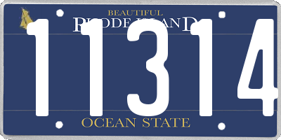 RI license plate 11314