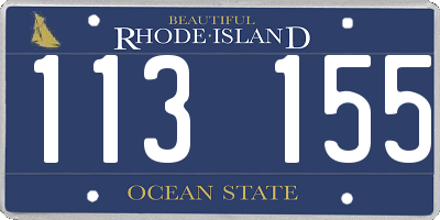 RI license plate 113155