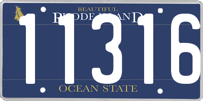 RI license plate 11316