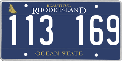 RI license plate 113169
