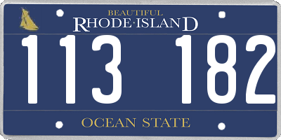 RI license plate 113182