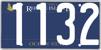 RI license plate 1132