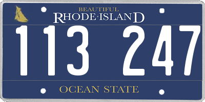 RI license plate 113247