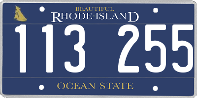 RI license plate 113255