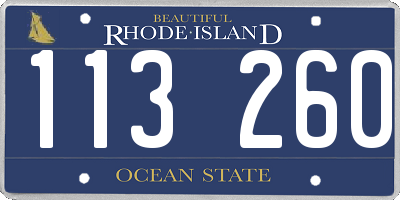 RI license plate 113260
