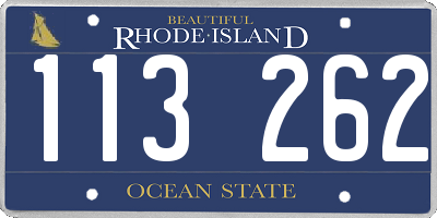 RI license plate 113262