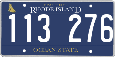 RI license plate 113276