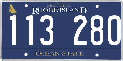 RI license plate 113280