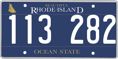RI license plate 113282