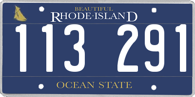 RI license plate 113291
