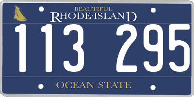 RI license plate 113295