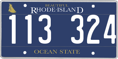 RI license plate 113324