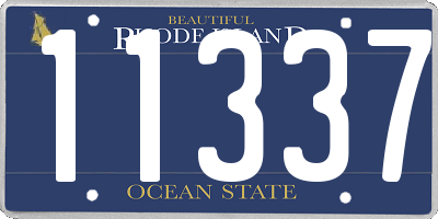 RI license plate 11337