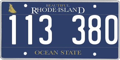 RI license plate 113380