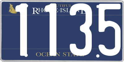 RI license plate 1135
