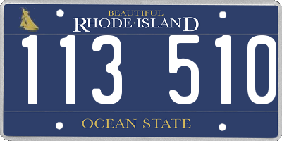 RI license plate 113510