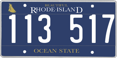 RI license plate 113517