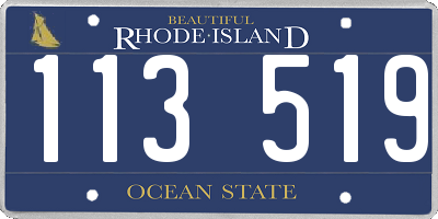 RI license plate 113519