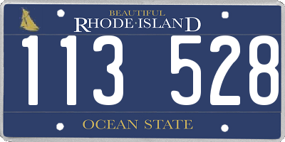 RI license plate 113528