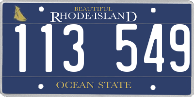 RI license plate 113549
