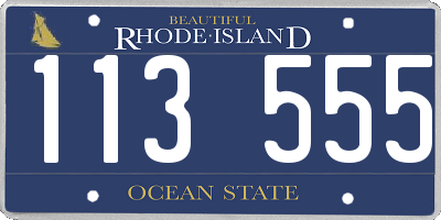 RI license plate 113555